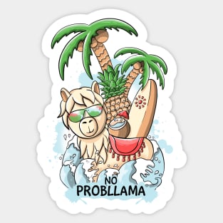 No Probllama summer vibes Sticker